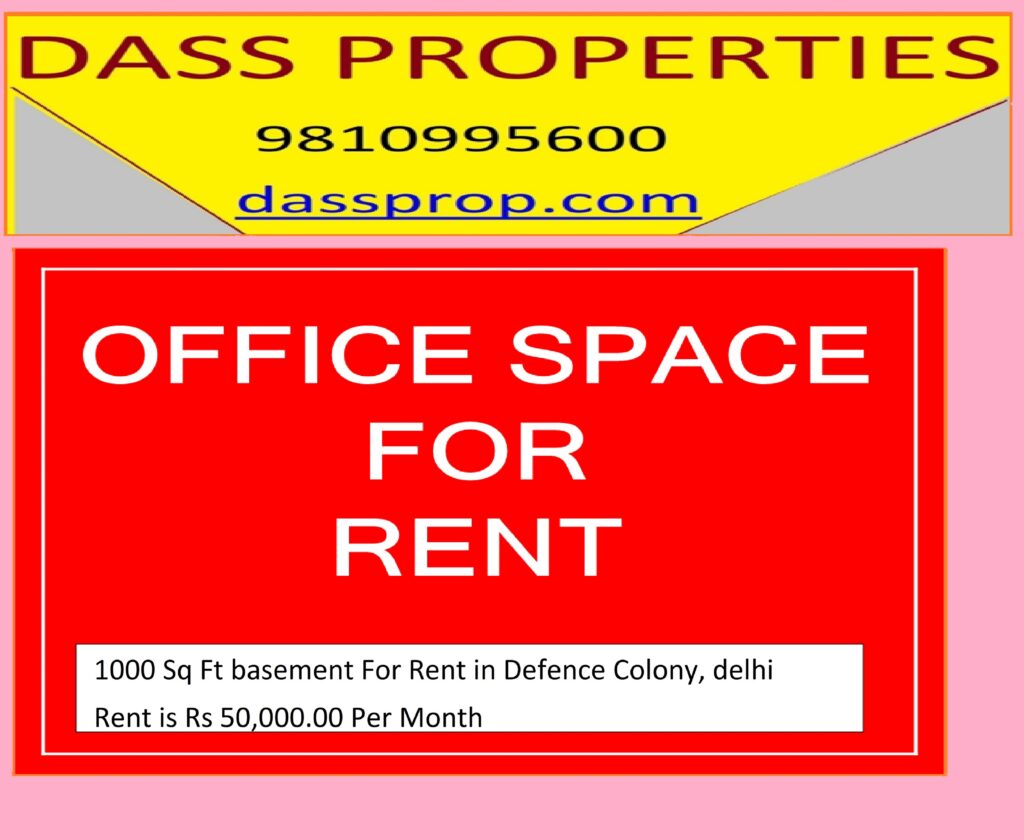 1 BHK Flat for Rent in Defence colony delhi