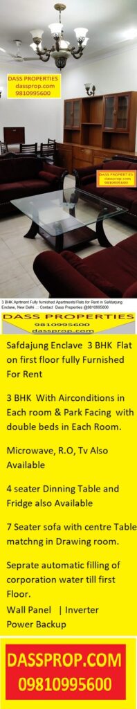 fully furnisged flat for rent in safdurjung enclave , New Delhi