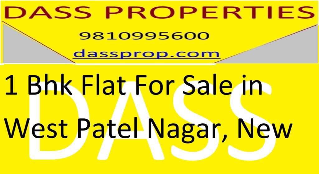 1 Bhk Flat For Sale in West PAtel Nagar new Delhi