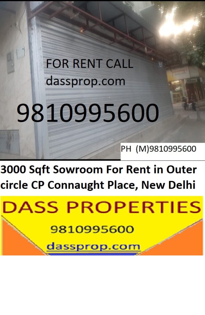 3000 Sqft Showroom For Rent in Outercircle CP Connaught Place, New Delhi