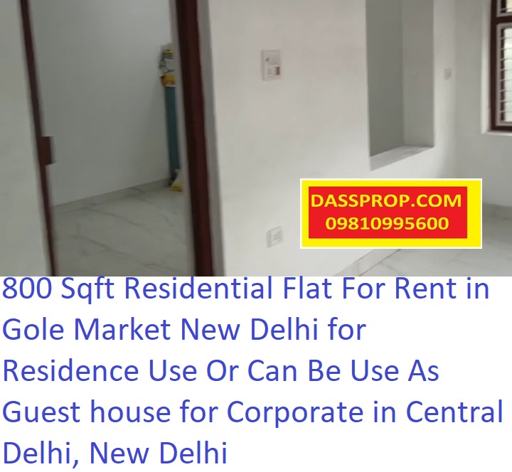 800 Sqft Residential Flat For Rent in Gole Market New Delhi for Residence Use Or Can Be Use As Guest house for Corporate in Central Delhi