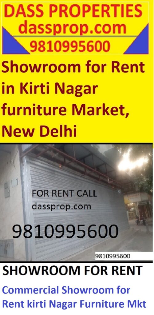 Commercial Showroom for Rent kirti Nagar; Showroom For Rent in Kirti Nagar Delhi West;