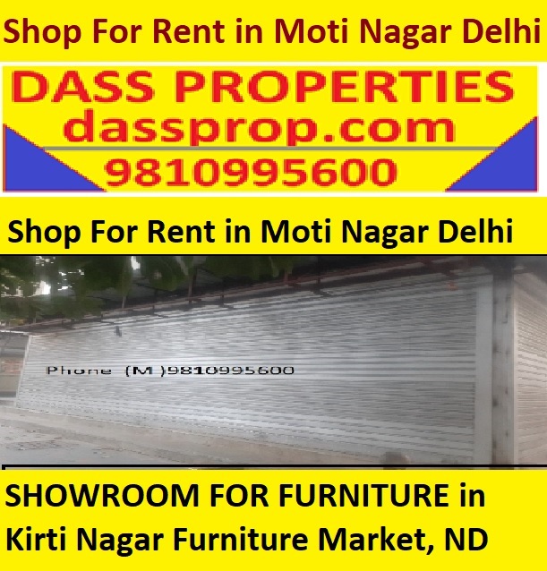 Shop For Rent in Moti Nagar Delhi; Commercial Property Shop for Rent on Rama Road kirti Nagar west Delhi, New Delhi