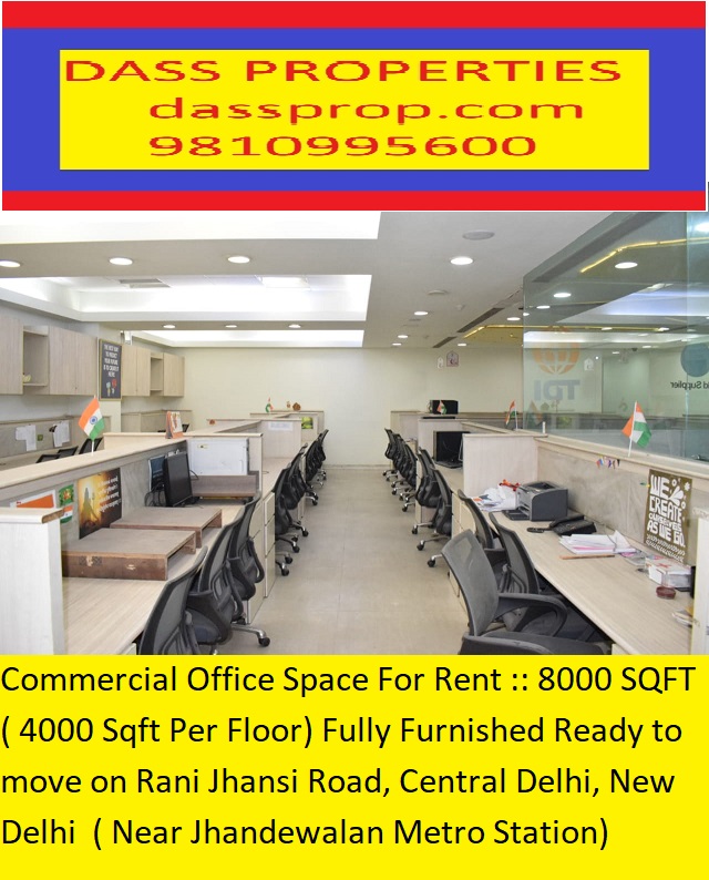 Commercial Office Space For Rent Rani Jhansi Road, Central Delhi, New Delhi